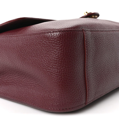 Grained Calfskin Small Souplissimo Maxi Flap Burgundy