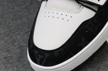LV Trainer Low 'Velcro Strap - Black Monogram Denim'