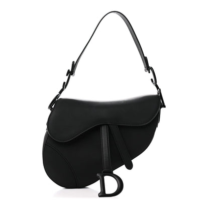 Ultra Matte Calfskin Saddle Bag Black