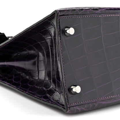Shiny Niloticus Crocodile Kelly Sellier 28 Amethyst