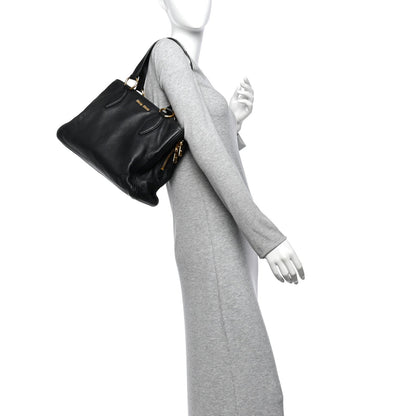 Vitello Daino Caribu Tote Black
