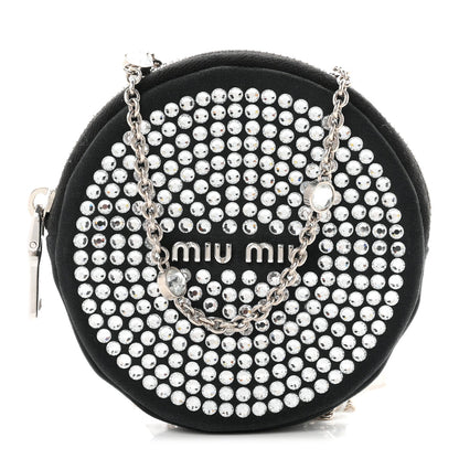 Raso Crystal Starlight Nano Circle Mini Bag Black