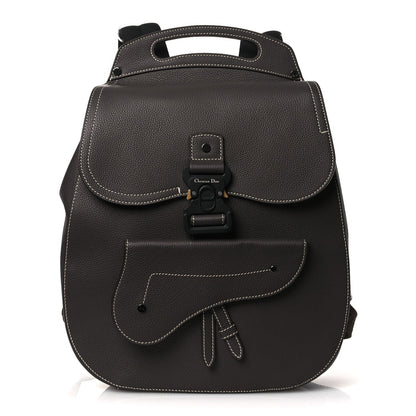 Grained Calfskin Maxi Gallop Sling Bag Grey