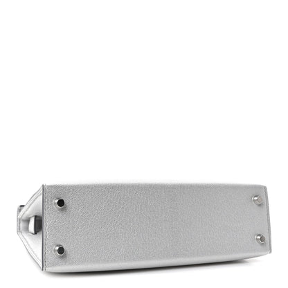 Metallic Chevre Chamkilight Mini Kelly Sellier 20 Argent