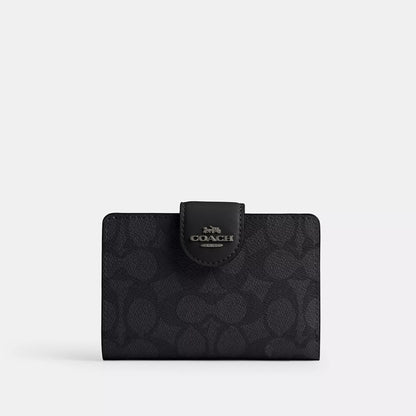 Coach Outlet Medium Corner Zip Wallet In Signature Canvas
