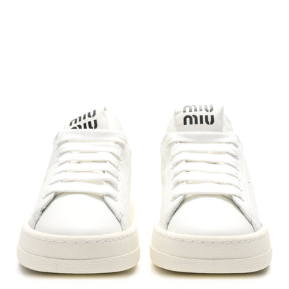 Calfskin Womens Low Top Sneakers 6.5 White