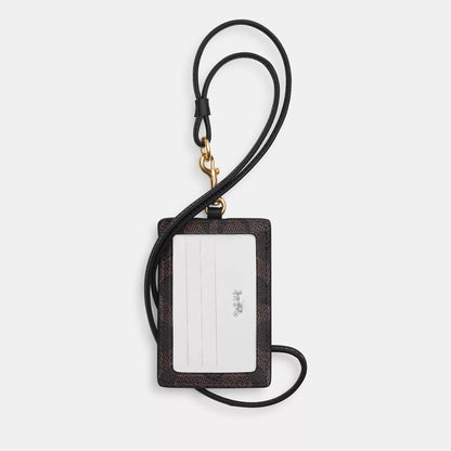 Coach Outlet Id Lanyard In Signaure Canvas