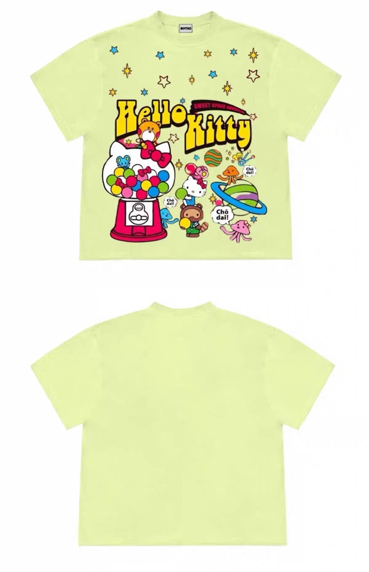 Hello Kitty Gumball Machine Graphic Oversized T-Shirt