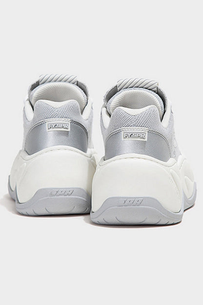 Chunky Platform Silver Sneakers