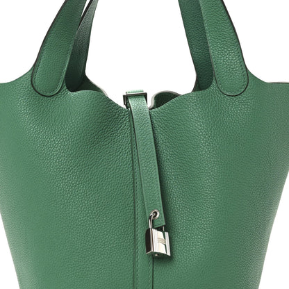 Taurillon Clemence Picotin Lock 22 MM  Vert Jade