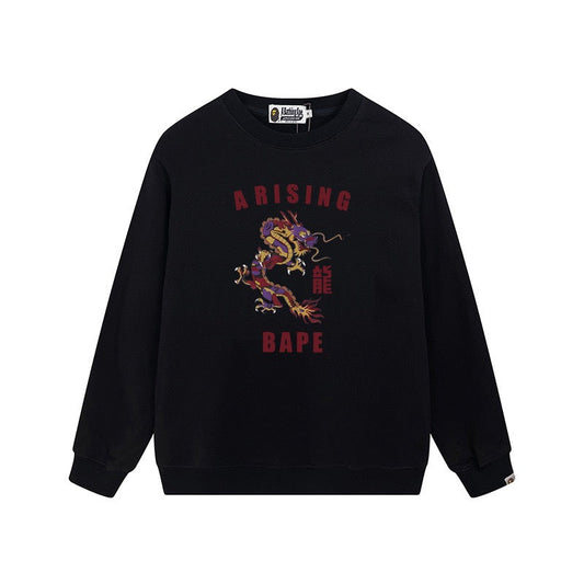 BAPE Rising Dragon Graphic Crewneck Sweatshirt Black