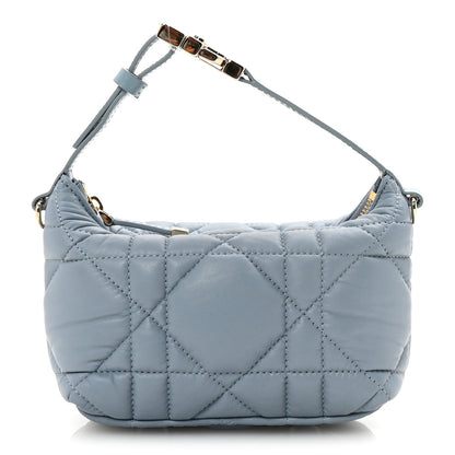 Calfskin Macrocannage Small Diortravel Nomad Pouch Bracing Blue