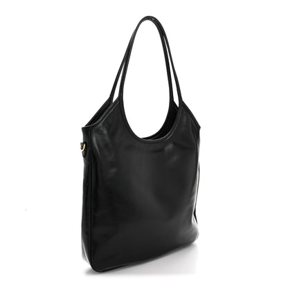 Shiny Softy Calfskin Ivy Bag Black