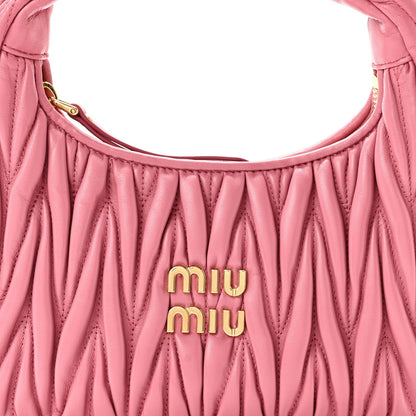 Nappa Matelasse Small Wander Hobo Pink