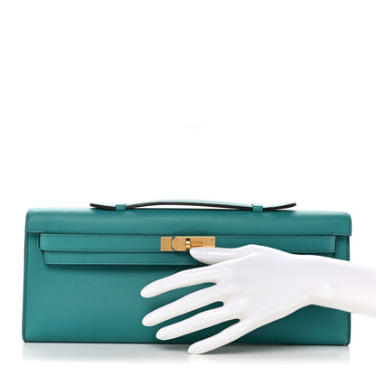 Swift Kelly Cut Clutch Pochette Vert Verone