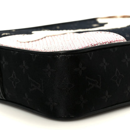 Satin Mini Monogram Conte De Fees Pochette Black