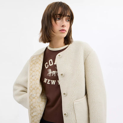 Coach Outlet Short Sherpa Cardi Jacket