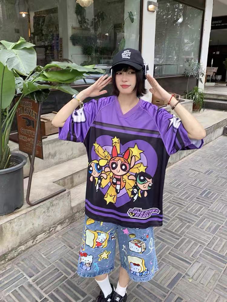 Powerpuff Girls Oversized Hockey Jersey