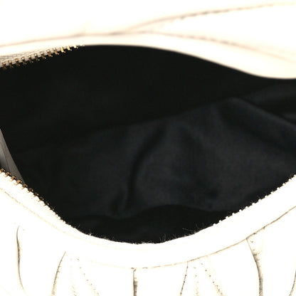 Nappa Matelasse Small Wander Hobo White