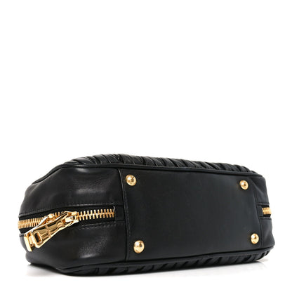 Nappa Matelasse Large Arcadie Top Handle Bag Black
