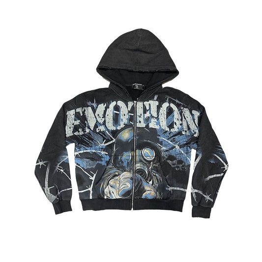 EMOTION Apocalypse Graphic Zip Up Hoodie