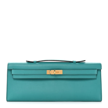 Swift Kelly Cut Clutch Pochette Vert Verone
