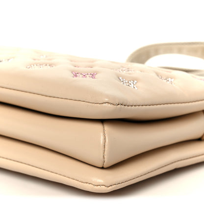 Lambskin Swarovski Crystal Embossed Monogram Coussin PM Nude