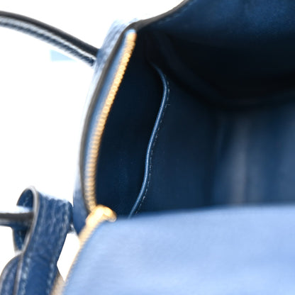 Taurillon Clemence Mini Lindy 20 Deep Bleu