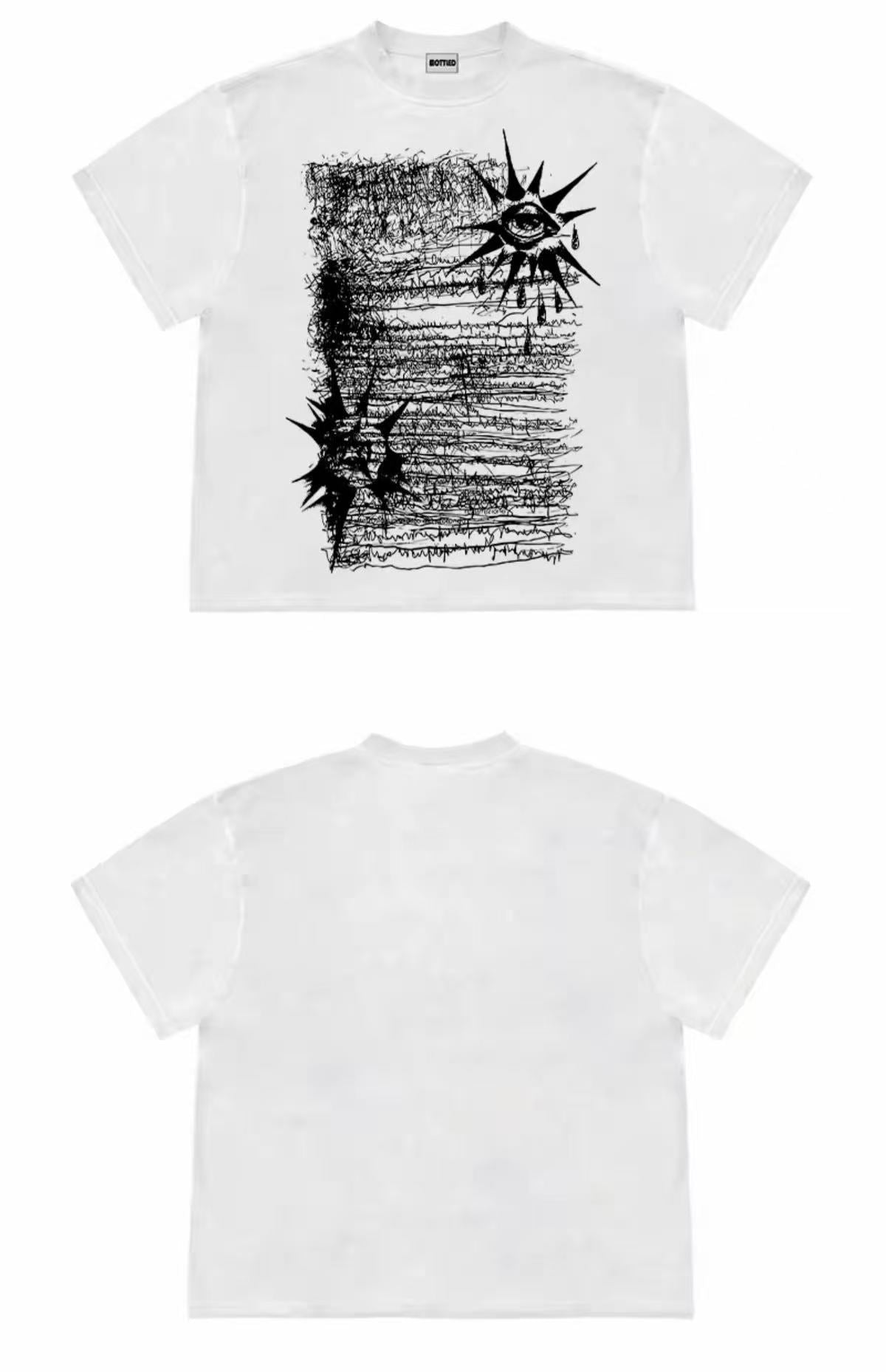 RideHaven Abstract Eye Graphic Oversized T-Shirt