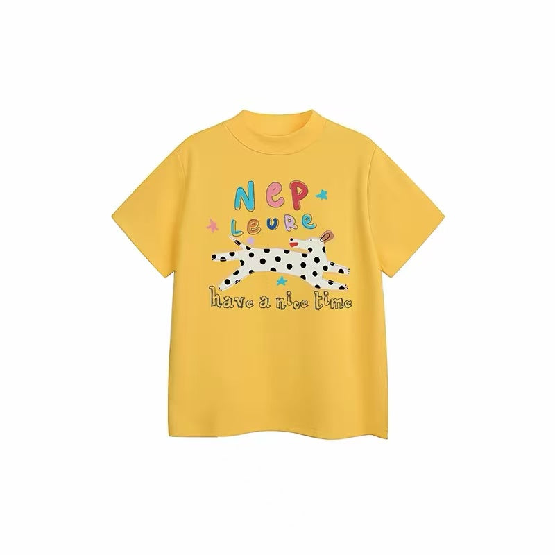Cute Dalmatian Graphic T-Shirt – Cartoon Dog Casual Summer Tee
