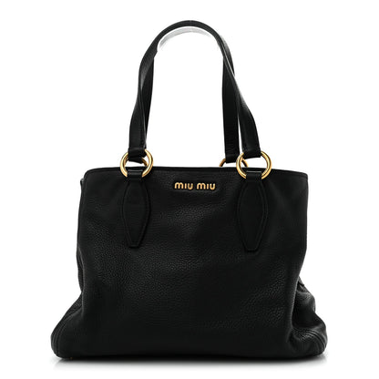 Vitello Daino Caribu Tote Black