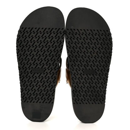 Metallic Nappa Extra Sandals 40 Black Gold