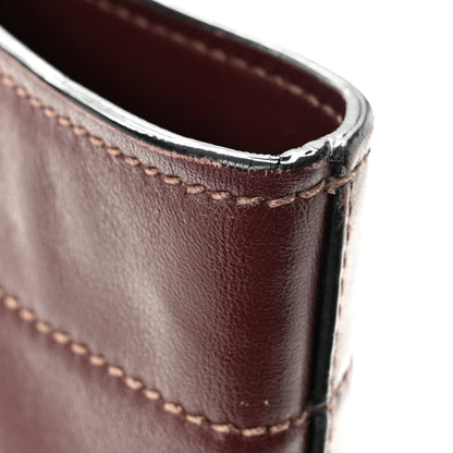 Vitello Soft Shopping Tote Burgundy