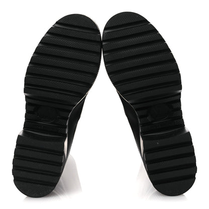 Calfskin Laureate Platform High Boots 36 Black
