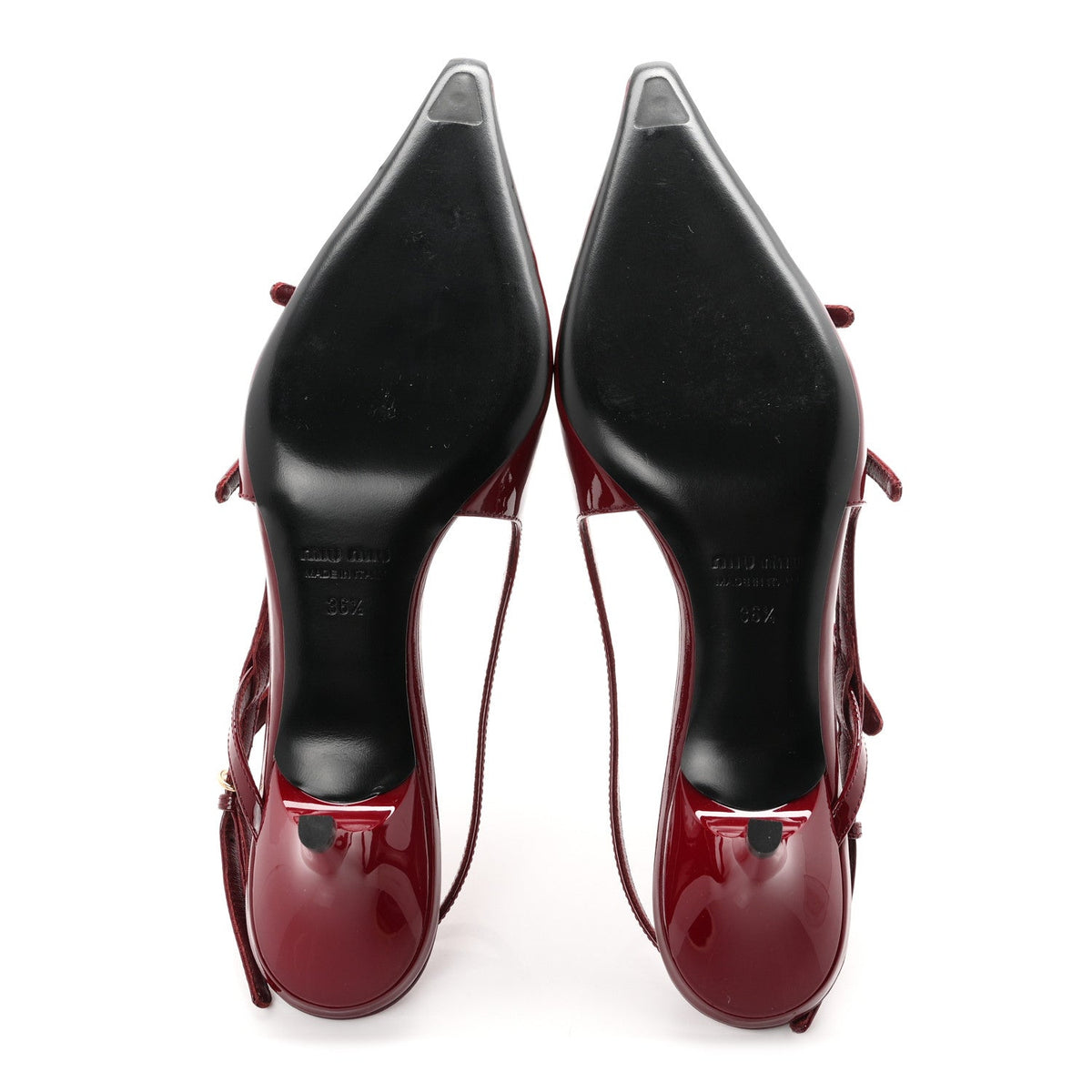 Vernice Buckle 55mm Slingback Pumps 36.5 Porpora