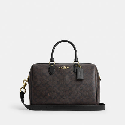 Coach Outlet Rowan Large Satchel Bag In Signature Canvas