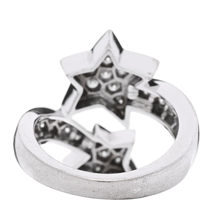 18K White Gold Diamond Comete Geode Ring 50 5.25