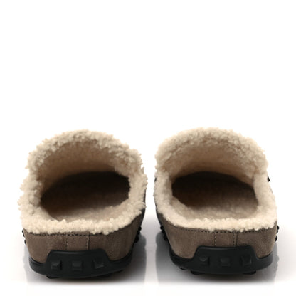 Suede Goatskin Shearling Go Mules 38 Brun Frume Ecru