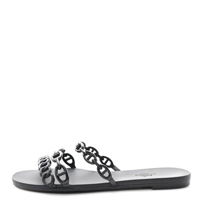 Rubber Chaine d'Ancre Rivage Sandals 38 Black