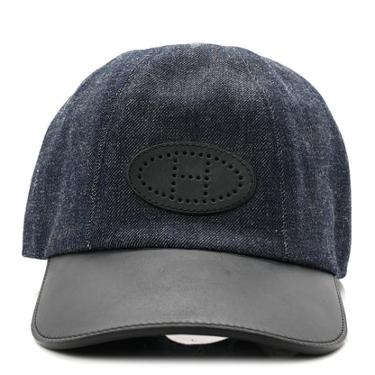 Cotton Denim Swift Sevres Evelyne Cap 59 Indigo Black
