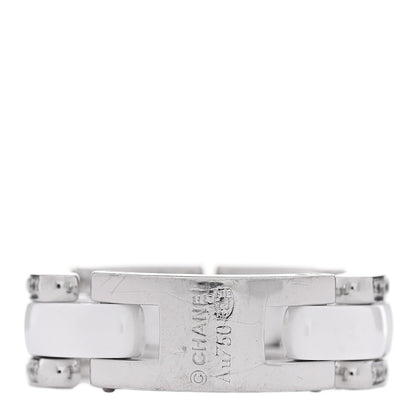 18K White Gold Ceramic Diamond Medium Ultra Ring White 50 5.5