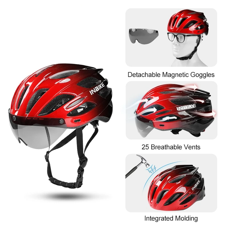 INBIKE Light Bicycle Helmet with Taillight