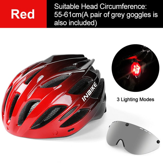 INBIKE Light Bicycle Helmet with Taillight