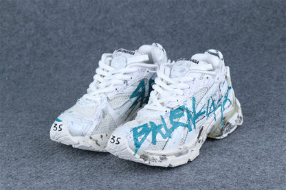 Balenciaga Wmns Runner Sneaker 'Graffiti - White Blue'