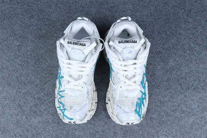 Balenciaga Wmns Runner Sneaker 'Graffiti - White Blue'
