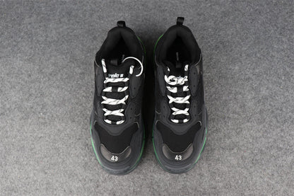 Balenciaga Wmns Triple S Clear Sole ‘Black Green'