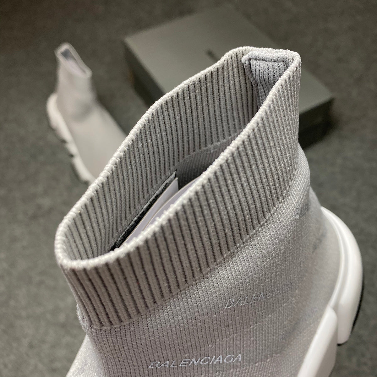 Balenciaga Speed Trainer Mid 'Allover Logo - 'Grey'