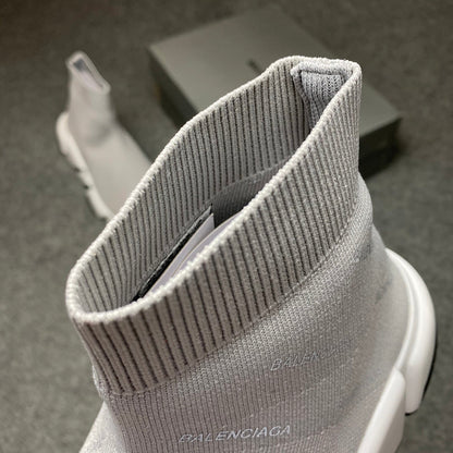 Balenciaga Speed Trainer Mid 'Allover Logo - 'Grey'